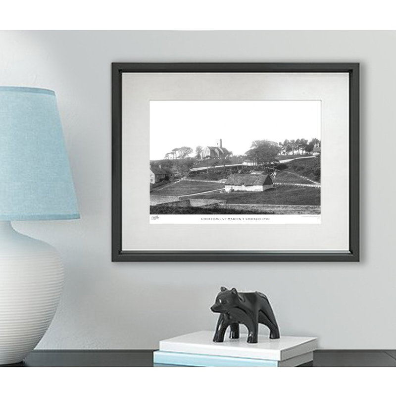 Cheriton, St Martin's Church 1903 - Single Picture Frame Print, 28cm H x 36cm W x 2.3cm D