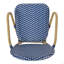 Ensemble de 2 chaises bistro d'extérieur en polyuréthane et aluminium sans accoudoirs