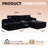 106"  Oversized Modular Sectional Sofa, with Convertible L-Shape Couch-99433968-93877610