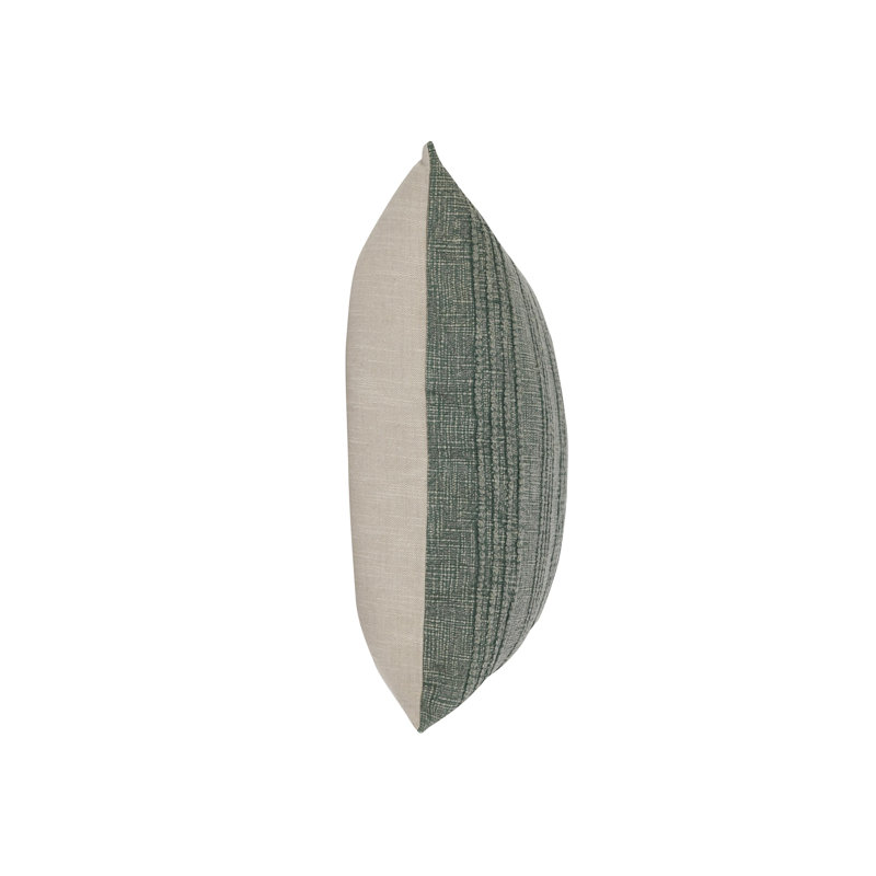 Square Pillow Cover & Insert, Green Striped