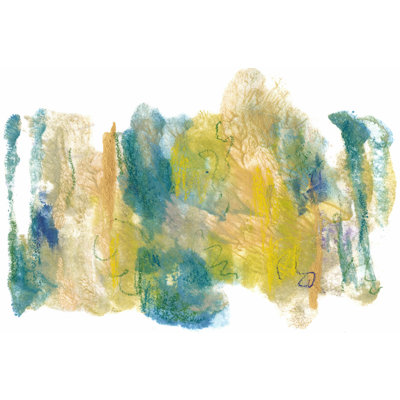 Teal & Scribbles I - Wrapped Canvas Art Prints