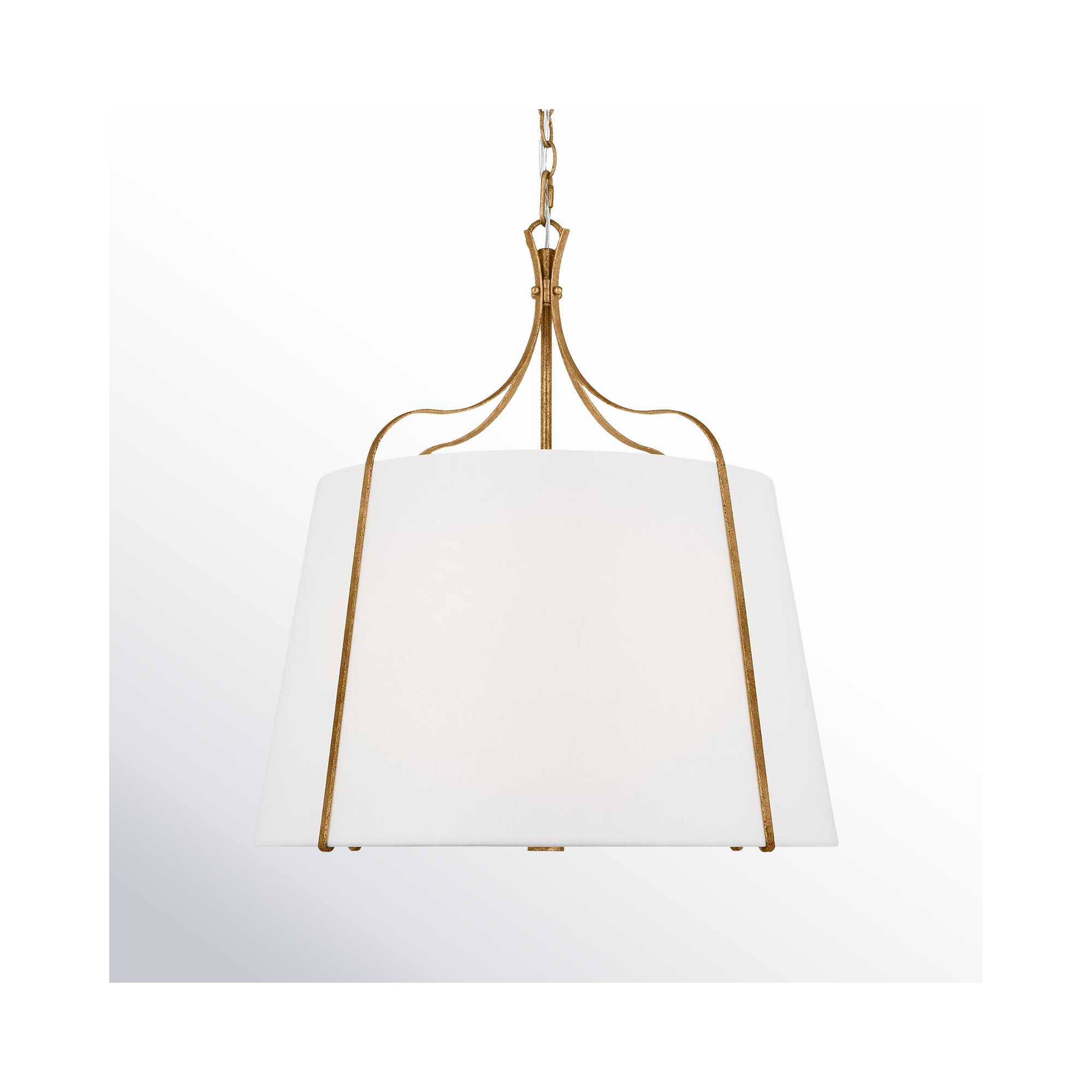 Single Light Dimmable Pendant, Antique Gild, 27" H x 24.25" W x 24.25" D