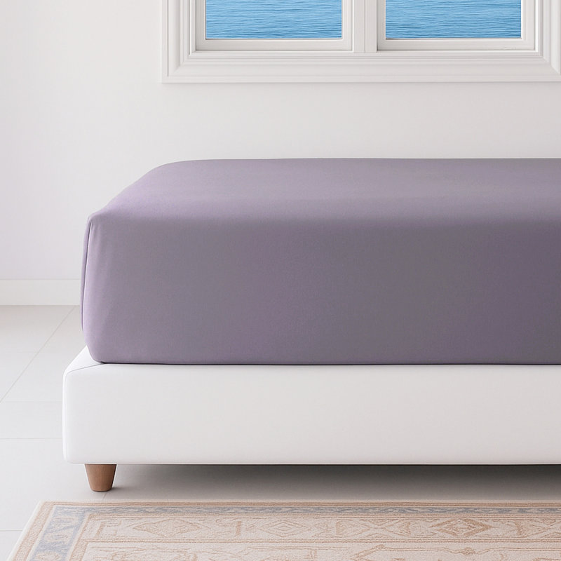 BedVoyage Fitted Sheet - 100% Viscose from Bamboo - Cooling & Lightweight, Platinum, Queen Fitted Sheet