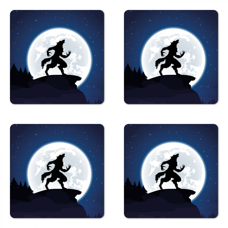 Sous-verre loup