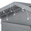 Lit simple Space House avec tablettes, gris, toit charmant pour un espace de chambre à coucher relaxant