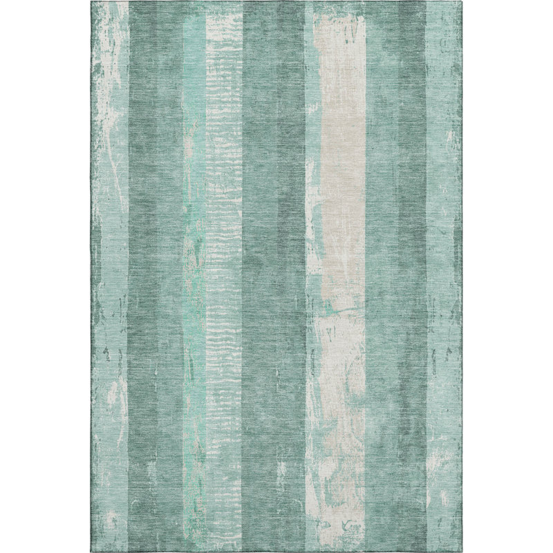 Premium Machine Washable Mehara AMF1689 Stripes Rug, Rectangle 3' x 5'
