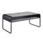 Table basse 42 "en béton et métal gris avec tablette