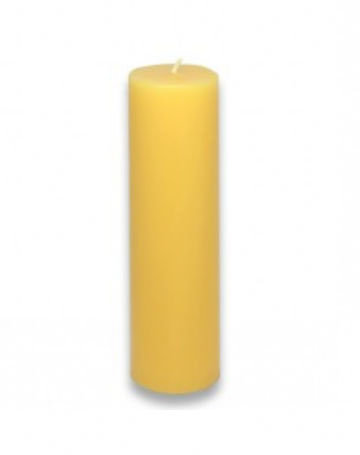 Bougie parfumée pilier, H 6 po x l 2 po x P 2 po, Jaune, Ensemble de 24 pièces