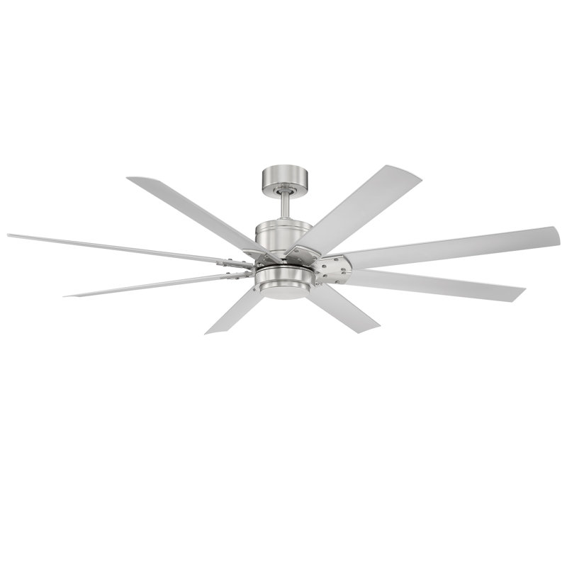 Renegade 8 - Blade Outdoor Integrated LED Smart Standard Ceiling Fan with Remote Control and Light Kit Included, 52", 3000K