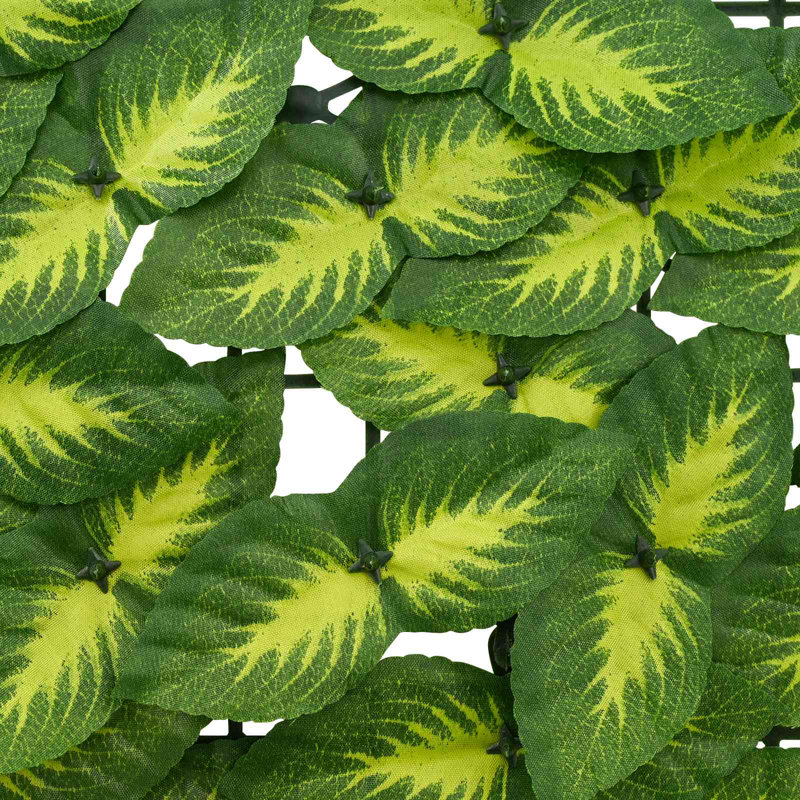 Vidaxl Balcony Screen With Leaves Garden Sunshade Dark Green/Green Multi Sizes, 500cm W x 100cm D
