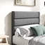 Lit plateforme Elison avec tête de lit tapissier en tissu et lattes en bois-894892974-808930972