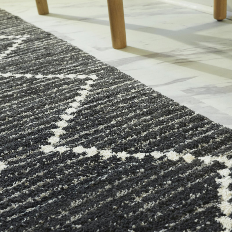 Tapis à motif géométrique Dedham, Rectangle 8 pi 9 po x 12 pi