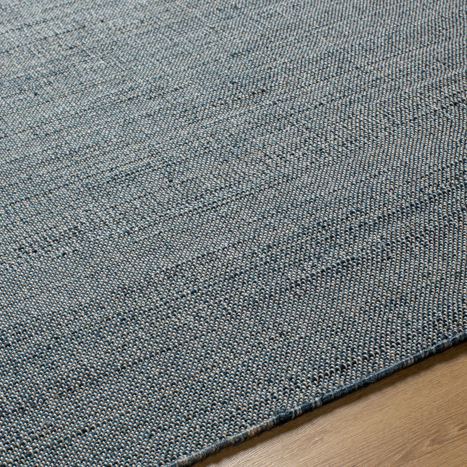 Genelda Handmade Jute / Sisal Blue Rug, Rectangle 12' x 15'