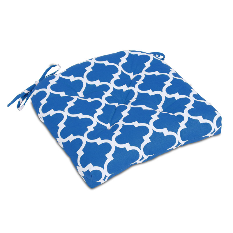 Coussin de chaise en coton fait à la main, Bleu sarcelle