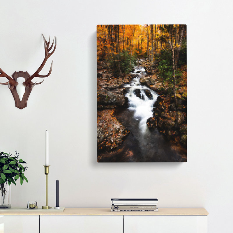 Woodland Stream - Wrapped Canvas, 91cm H x 60cm W x 3cm D