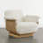 Modern Swivel Accent Chair with Ottoman-Chenille-122566636