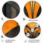 Vecteurs orange et gris - art abstrait en métal rond-109588220