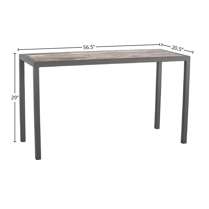 Quadra Outdoor Rectangle Dining Table, Graphite, Urban Shift