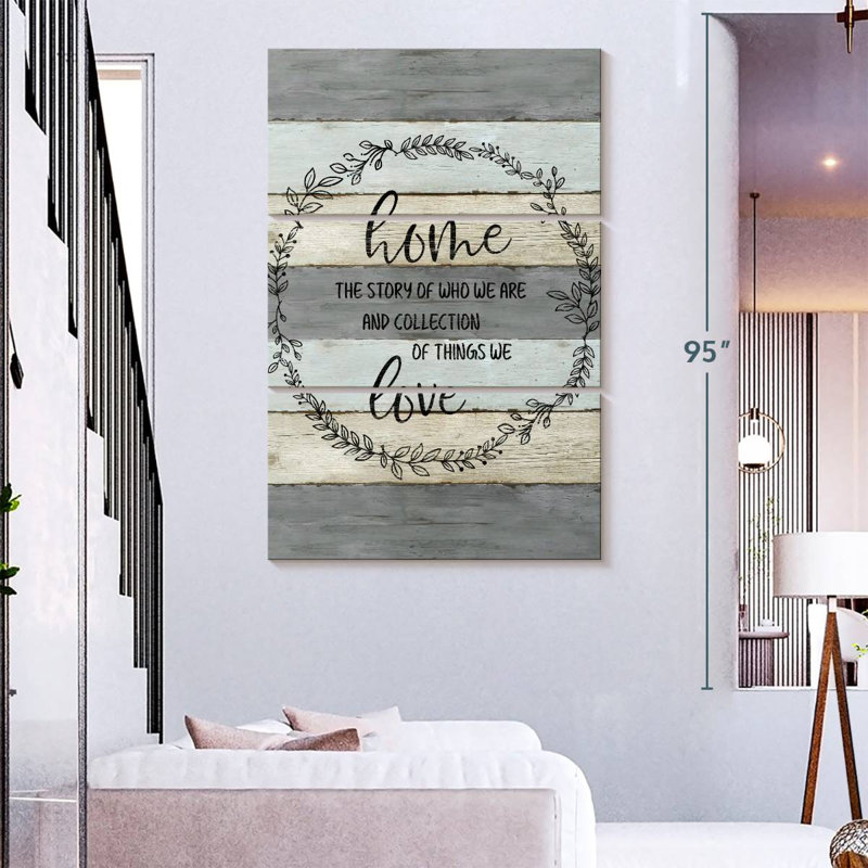 Plaque murale Kema Home Love Wreath, H 74 po x l 48 po