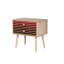 Table de chevet moderne avec 2 tiroirs, finition chêne Sonoma, 23,6 po x 24,0 po x 15,7 po | Panneau de particules 100% enduit de mélamine, revêtement UV, pieds de charme, poignées en métal et en corde | Design scandinave, parfait pour le rangement dans la chambre à coucher et le salon