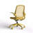 Ergonomic Color Office Chair 350lbs, Home Office, Mesh Back, Integrated Molded Foam, Comfortable Sitting, Flipping Armrest, Fireproof, Rotating, Lifting Multifunctional Chair (Yellow)