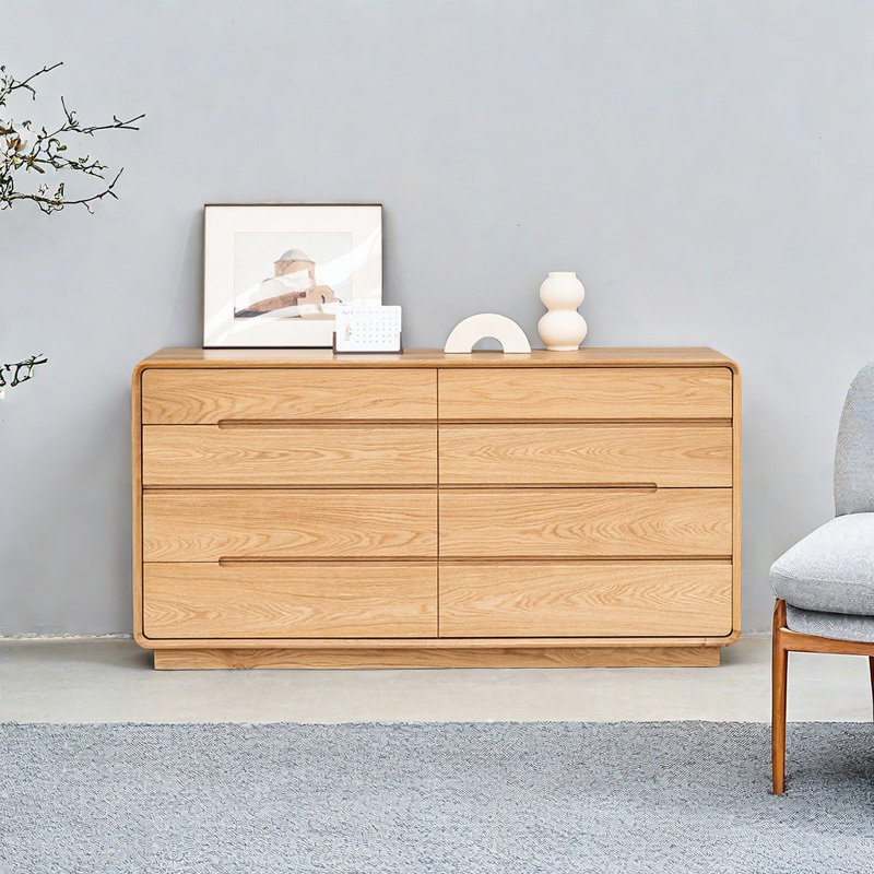 Armoire décorative simple en bois massif pour chambre à coucher