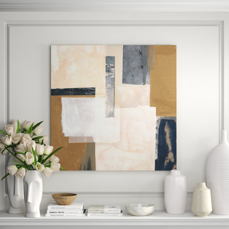 Collection Of Memories Painting by Barclay Butera, Hand Embellishment Texture, 50" H x 50" W