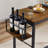 Marthese Bar Table Set With Wine Bottle Storage Rack.