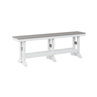 Banc de jardin classique gris clair avec base blanche Berlin Gardens