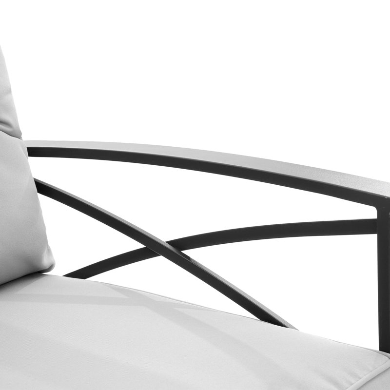Ensemble de chaises berçantes 3 pièces, Gris