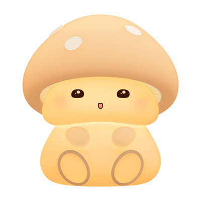 Caricature de veilleuse DEL à motif champignon