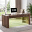 Bureau de direction 71 "avec armoire, ensemble de bureaux en L avec tiroirs et tablettes de rangement