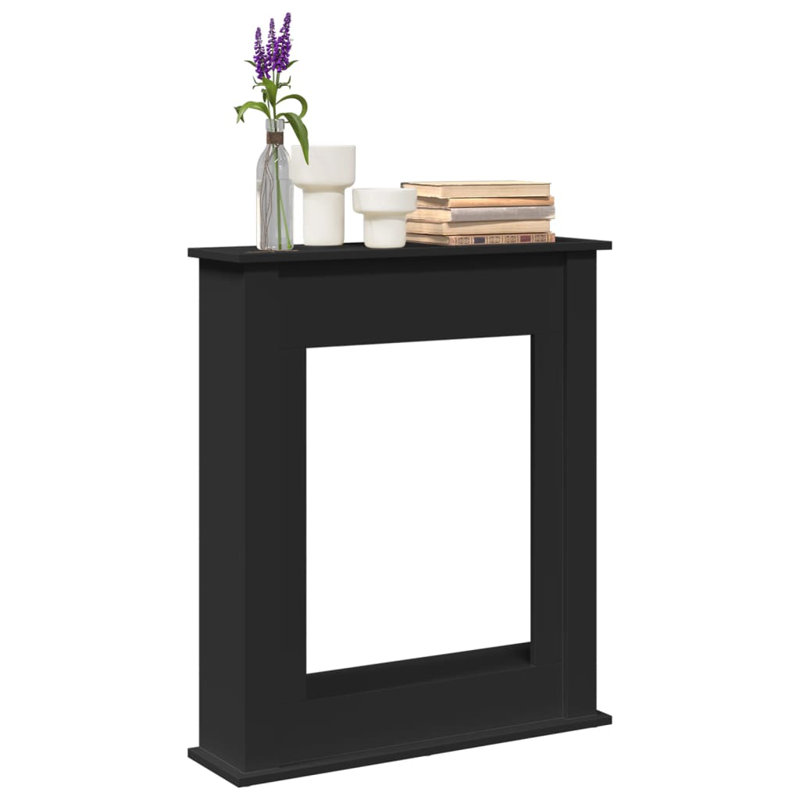  Bois d'ingénierie encastrable 29,5 x 7,9 x 34,4 po, Noir