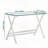 Tempered Glass Computer Desk – Transparent Laptop Table with Rounded Edges