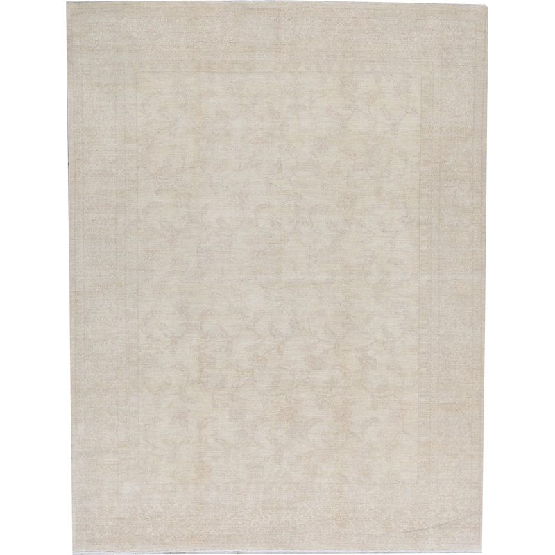 Ziegler Hand-Knotted High-Quality Ivory Area Rug