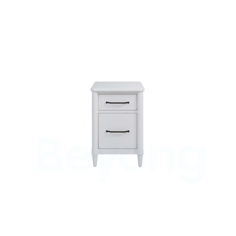 2 Drawer Filing Cabinet - White, White