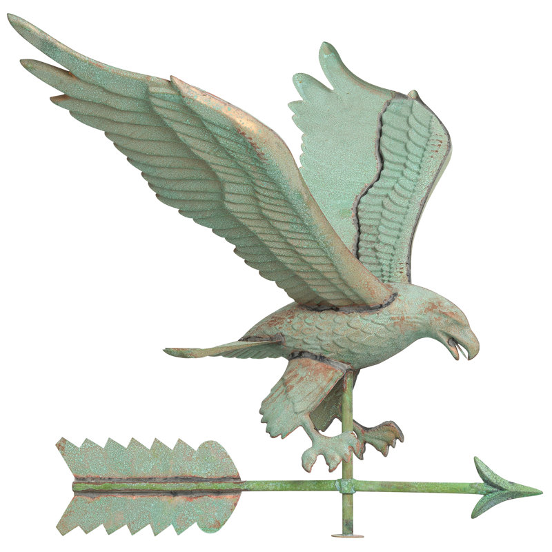 Girouette cuivre eagle, Vert-de-gris