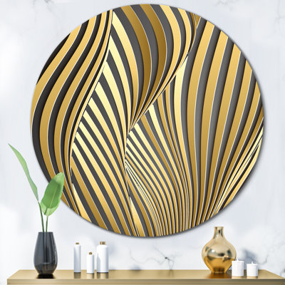 «Wavy Luxury Gold Gradients I», impression sans cadre