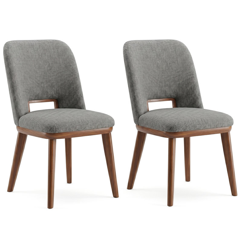 Chaise d'appoint en tissu Kyeran, Gris clair