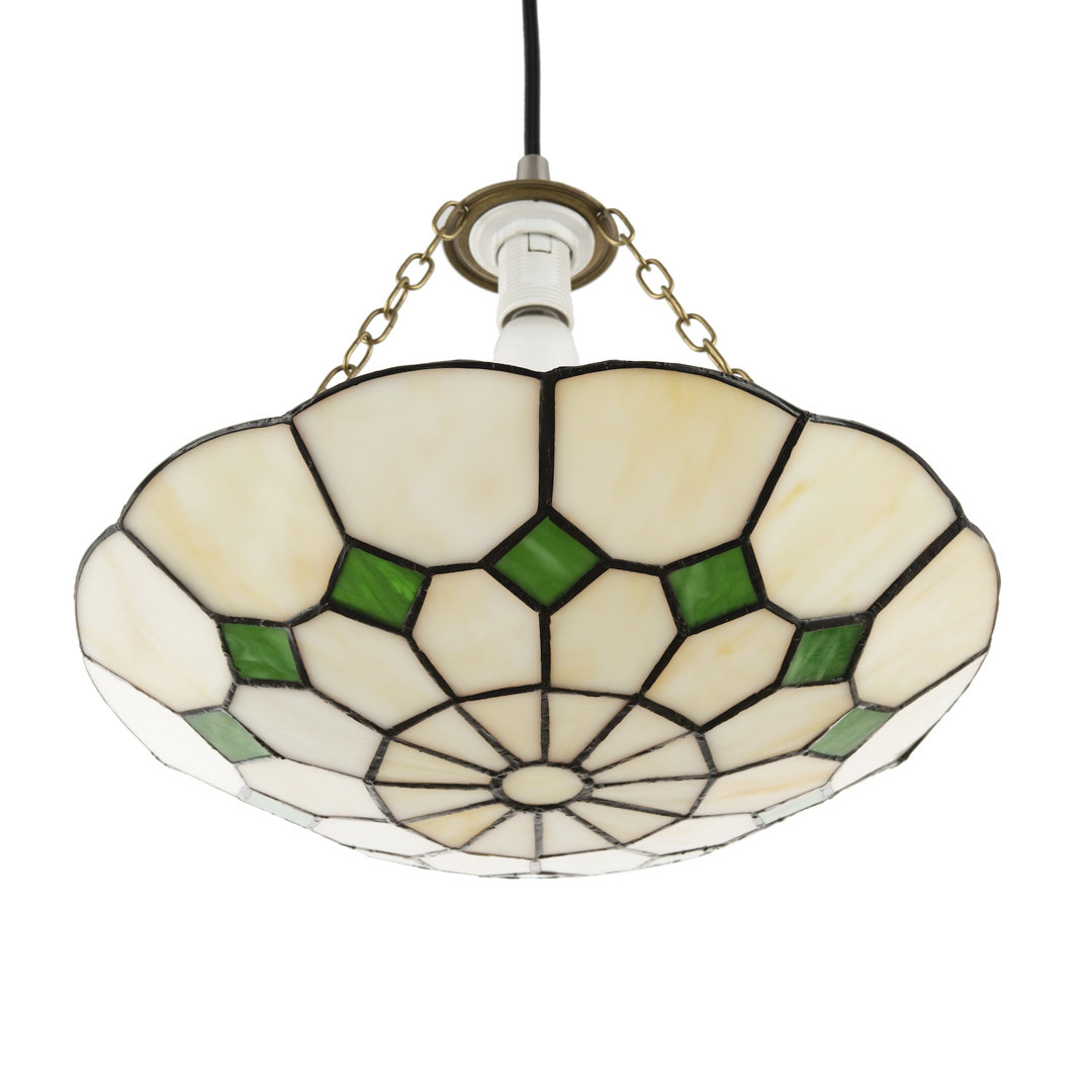 9cm H Glass Drum Pendant Shade ( No Direct Attachment Method )