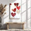 Art mural sur toile encadré en 2 dimensions, motif en forme de cœur, graffiti abstrait, impression sur toile de style expressionniste, cadeau idéal pour la Saint-Valentin, prêt à accrocher