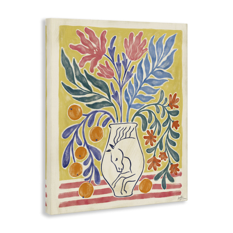 Art mural sur toile de Chypre et de plantes, par Janelle Penner, H 30 po x l 24 po