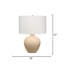 Macaroon Ceramic Table Lamp with Linen Shade, Toasted Cream