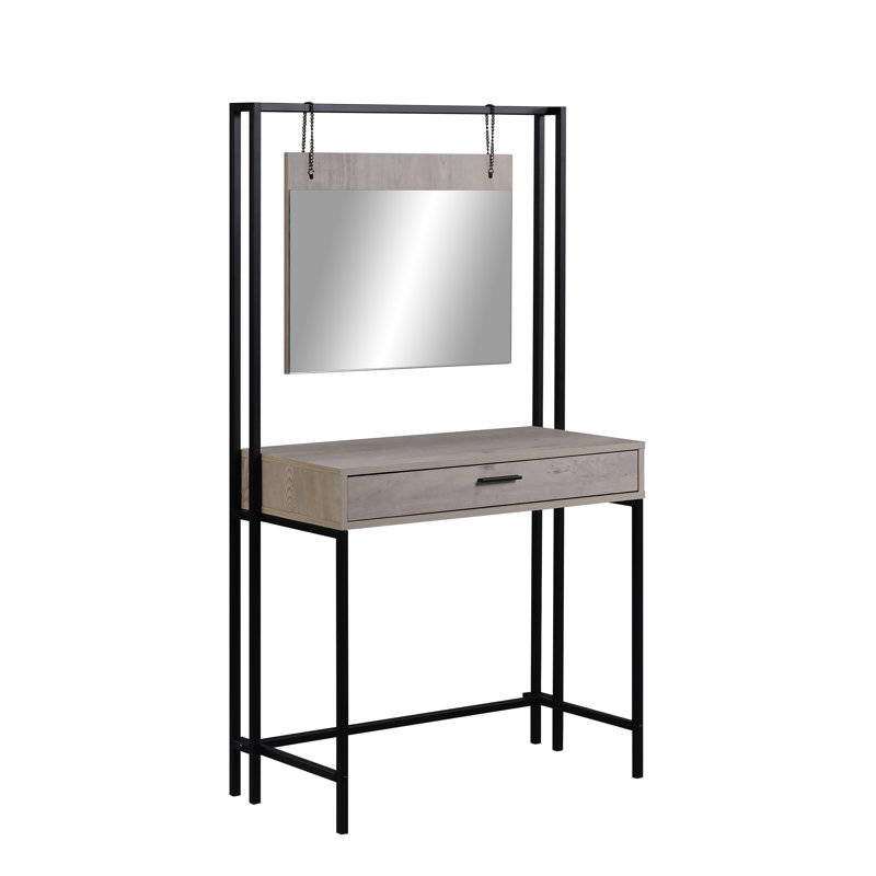 Goguen Dressing Table with Mirror, Brown