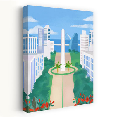 Impression d'art mural de ville abstraite et vibrante, art moderne de ville