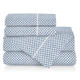 Emma 300 Thread Count Geometric 100% Cotton Sateen Sheet Set