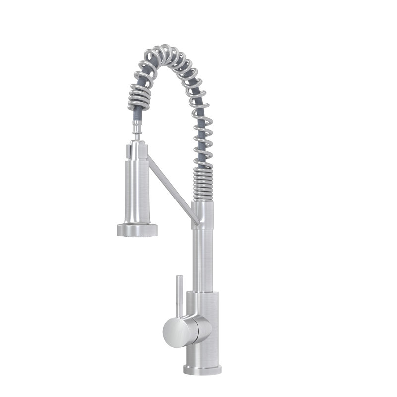 Modern Brushed Nickel Kitchen Faucet - , Smooth Operation Stainless Steel 304, Option, Brushed Nickel