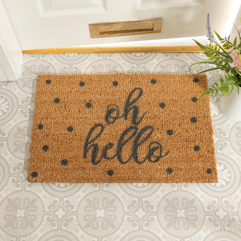 Rothwell Non-Slip Outdoor Doormat, Yellow/Grey
