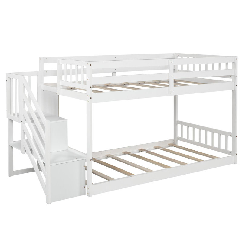 Kena Kids Twin Over Twin Bunk Bed, White
