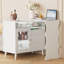 Buffet moderne polyvalent en forme de L avec plusieurs options de rangement